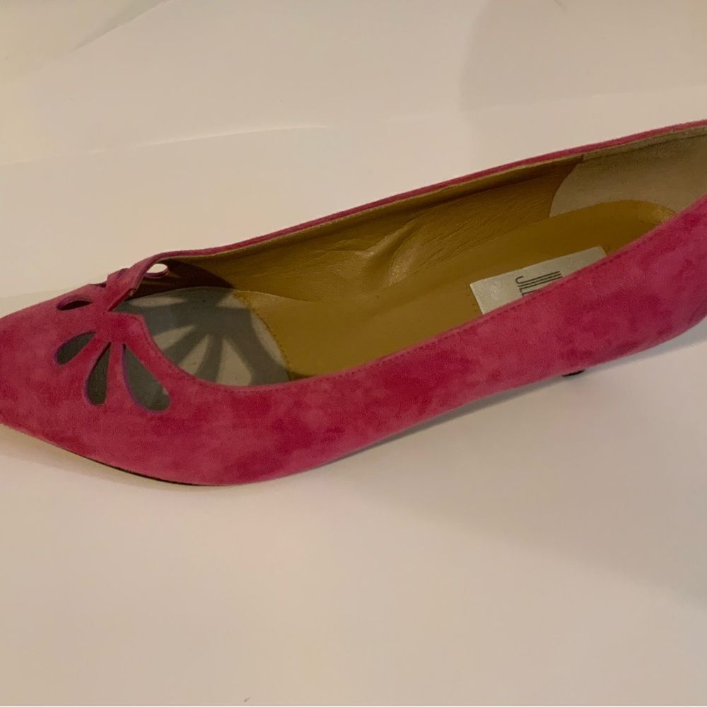 New JILDOR Pink Suede Low Heel Slip On Shoe Sz 11M Comfort Womens